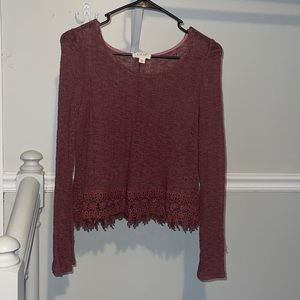 Long sleeve knitted shirt